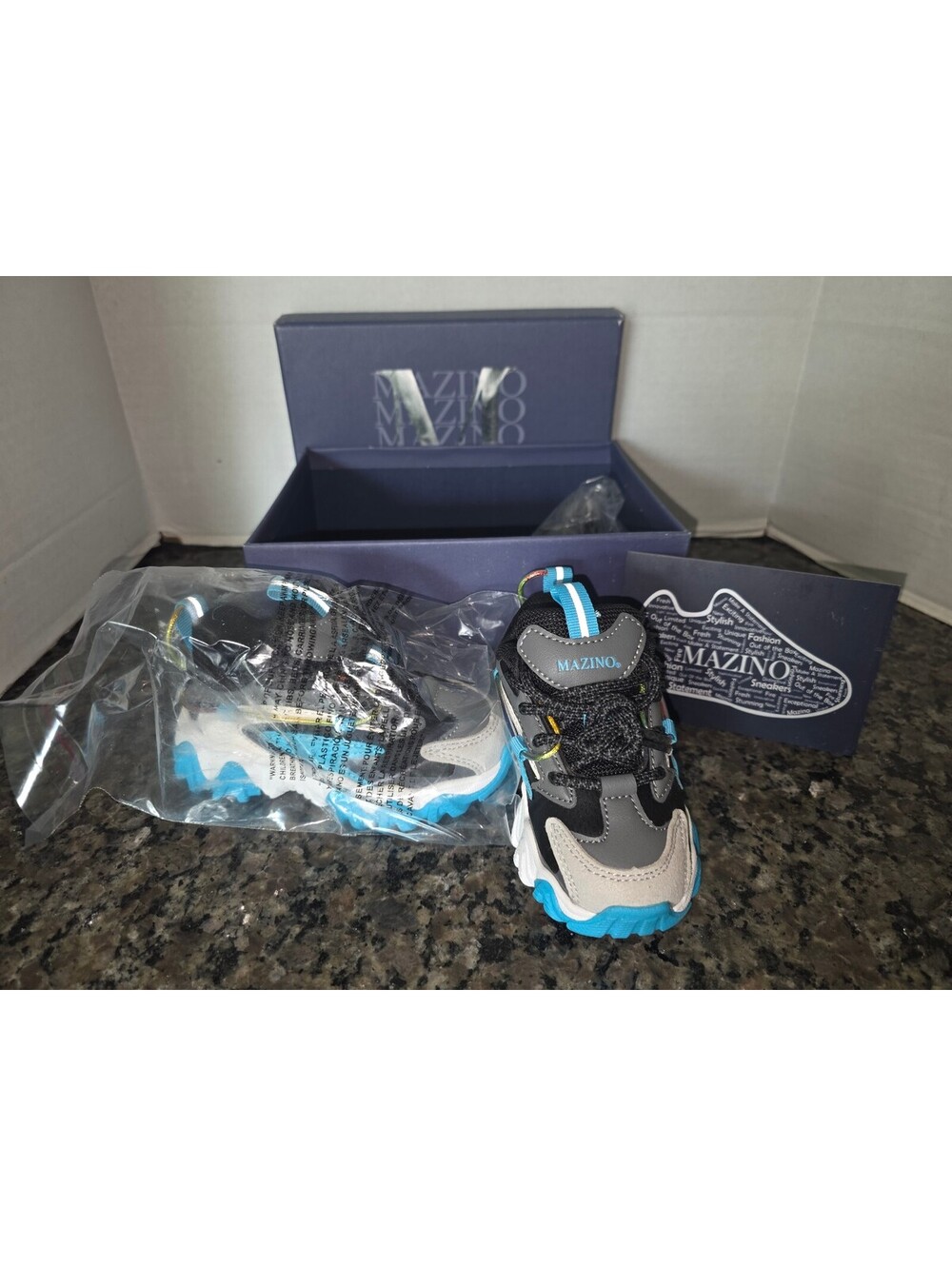 Mazino Kids Unisex Fashion Sneakers Lace-Up Shoes Tennis for Toddlers 6c TEAL